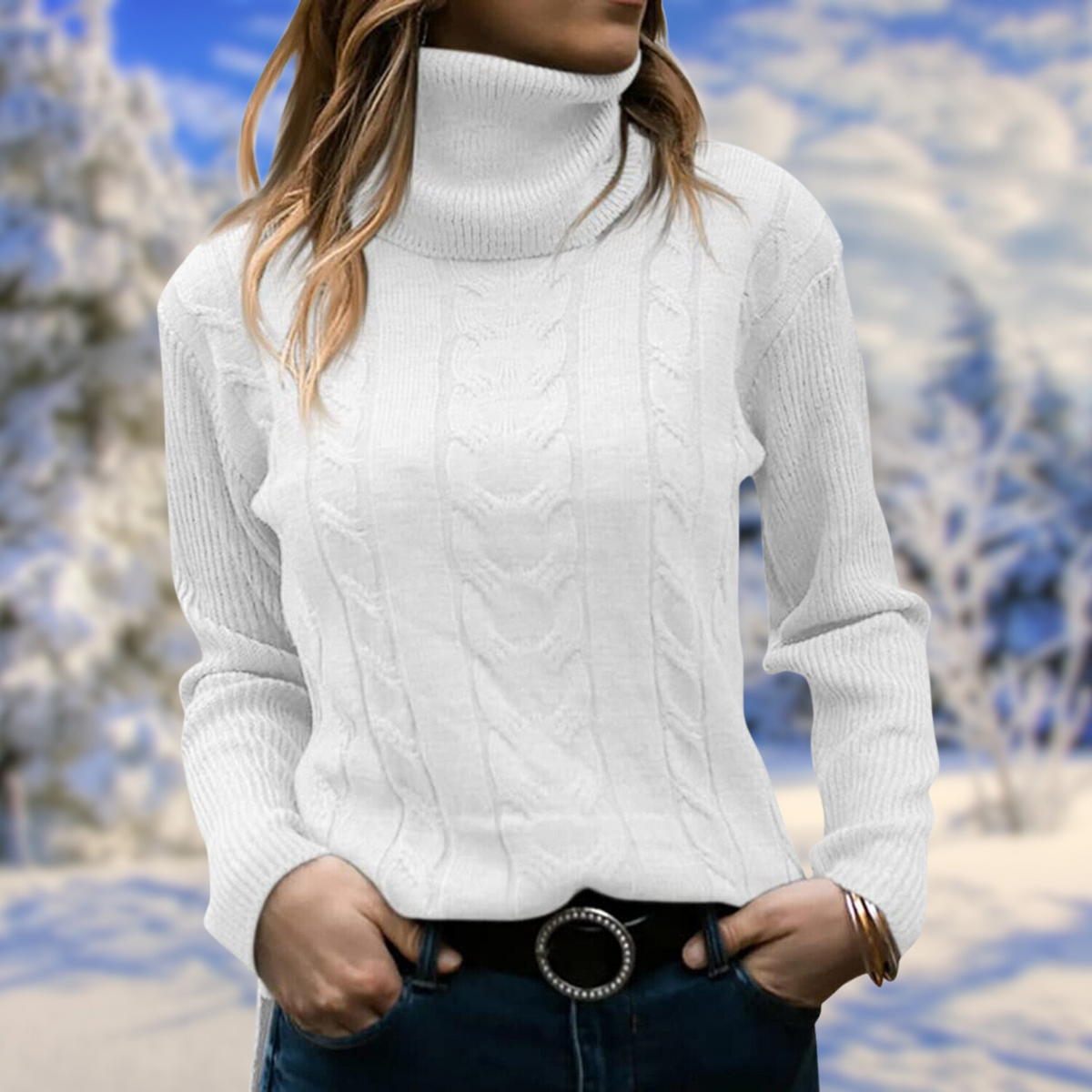 Marina | Women's Fitted Turtleneck Knit Sweater