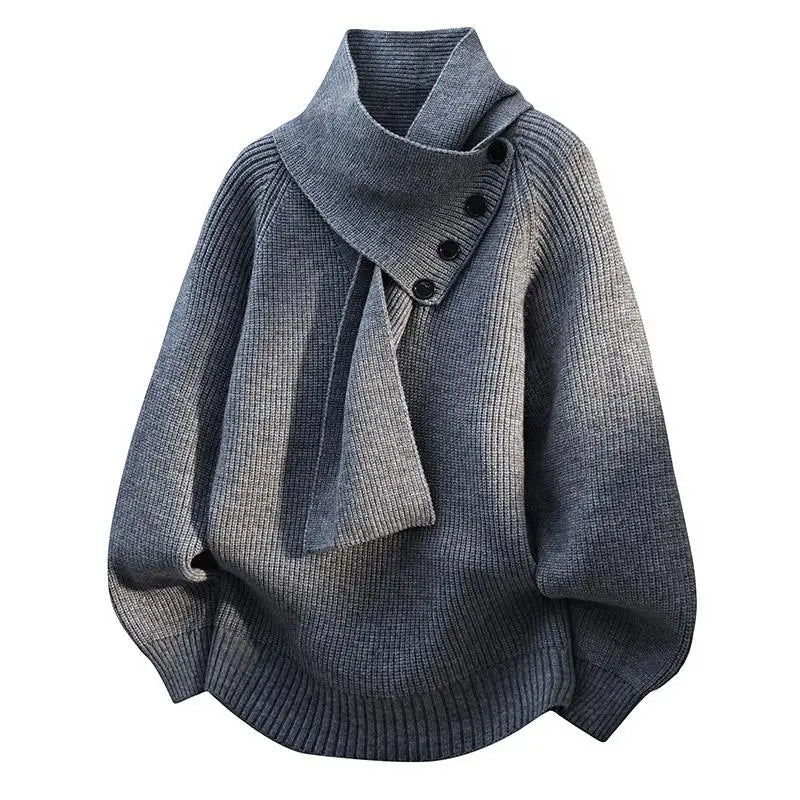 Seraphine | Women's Asymmetric Neck Pullover Sweater