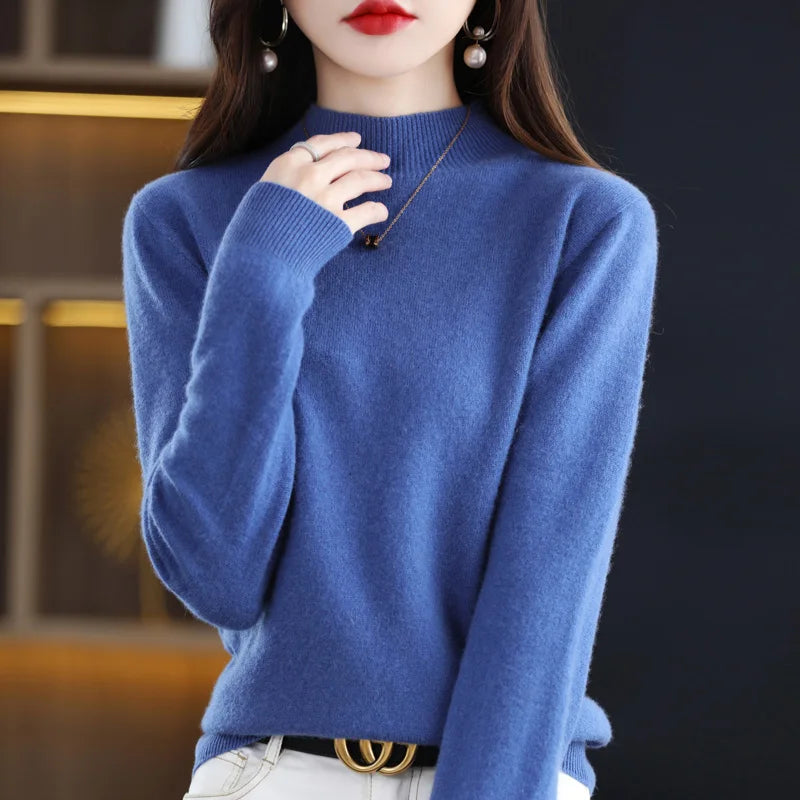 Aveline | Women's Ribbed Mock Neck Jumper