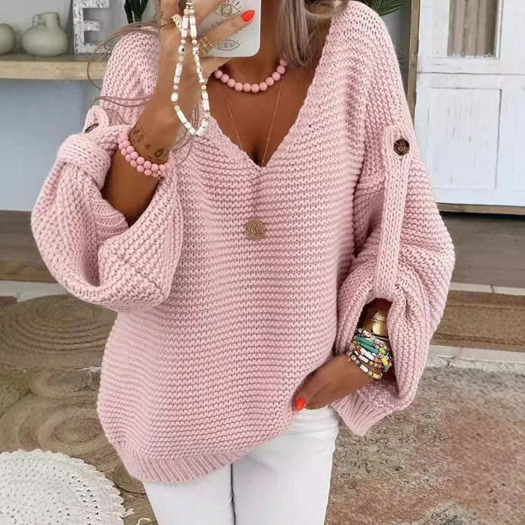 Solveig | Lantern Sleeve Chunky Knit Jumper