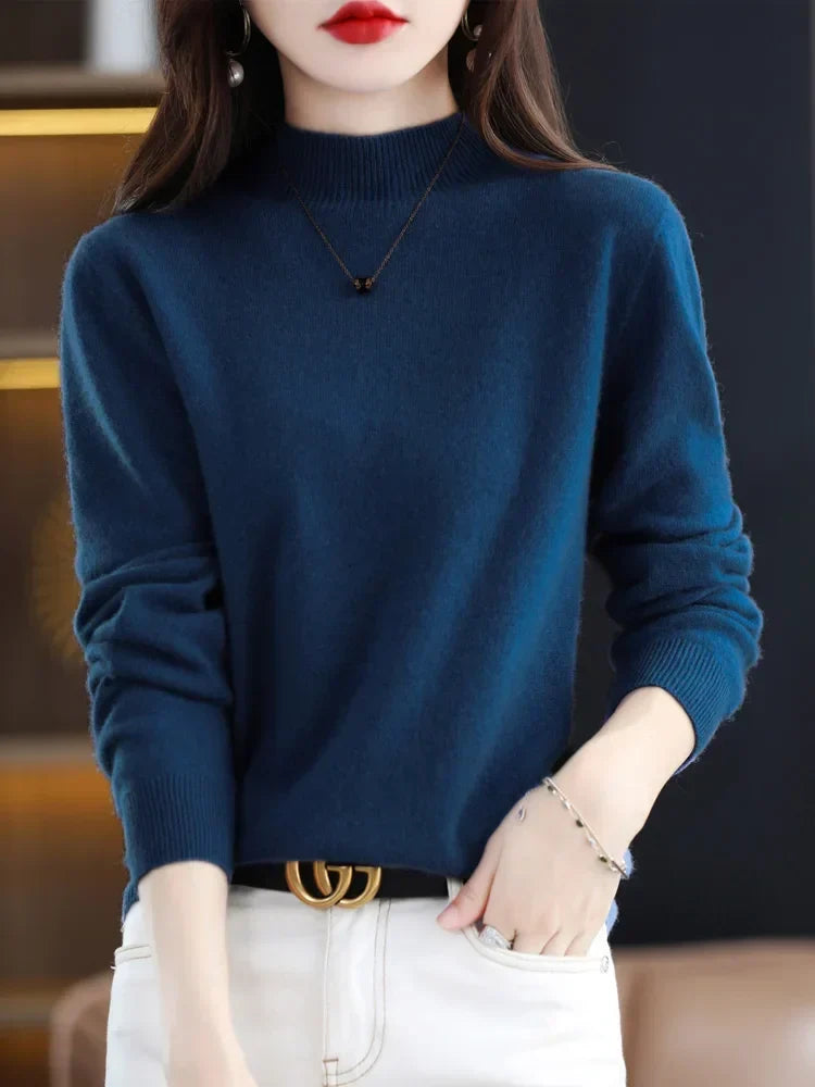 Aveline | Women's Ribbed Mock Neck Jumper