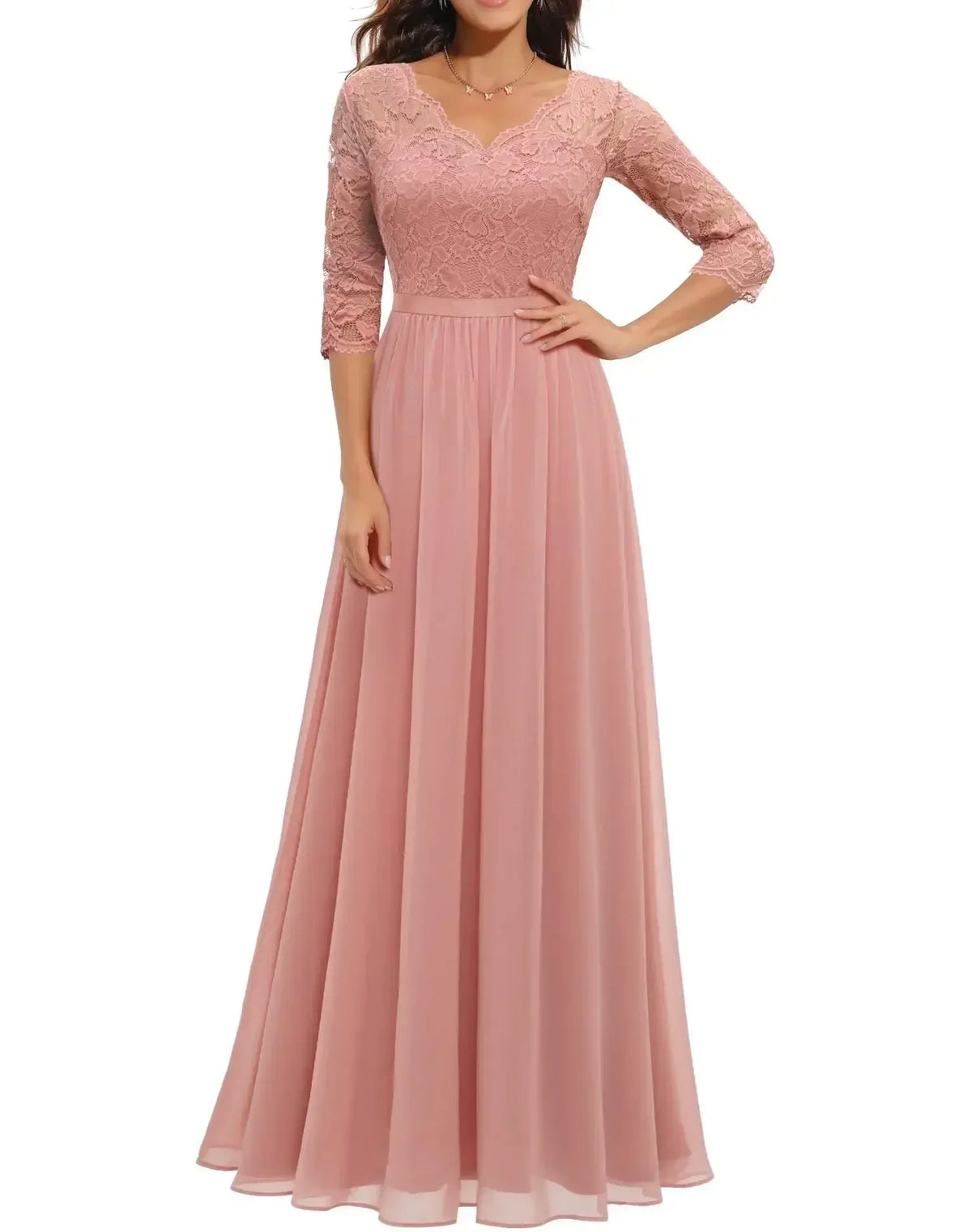 Helena | Lace Christmas Party Maxi Dress