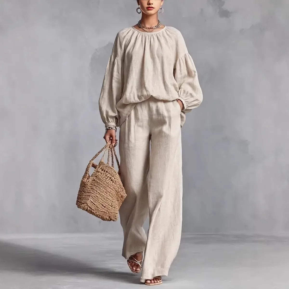 Soraya | Women's Relaxed Wide-Leg Trouser Co-Ord Set