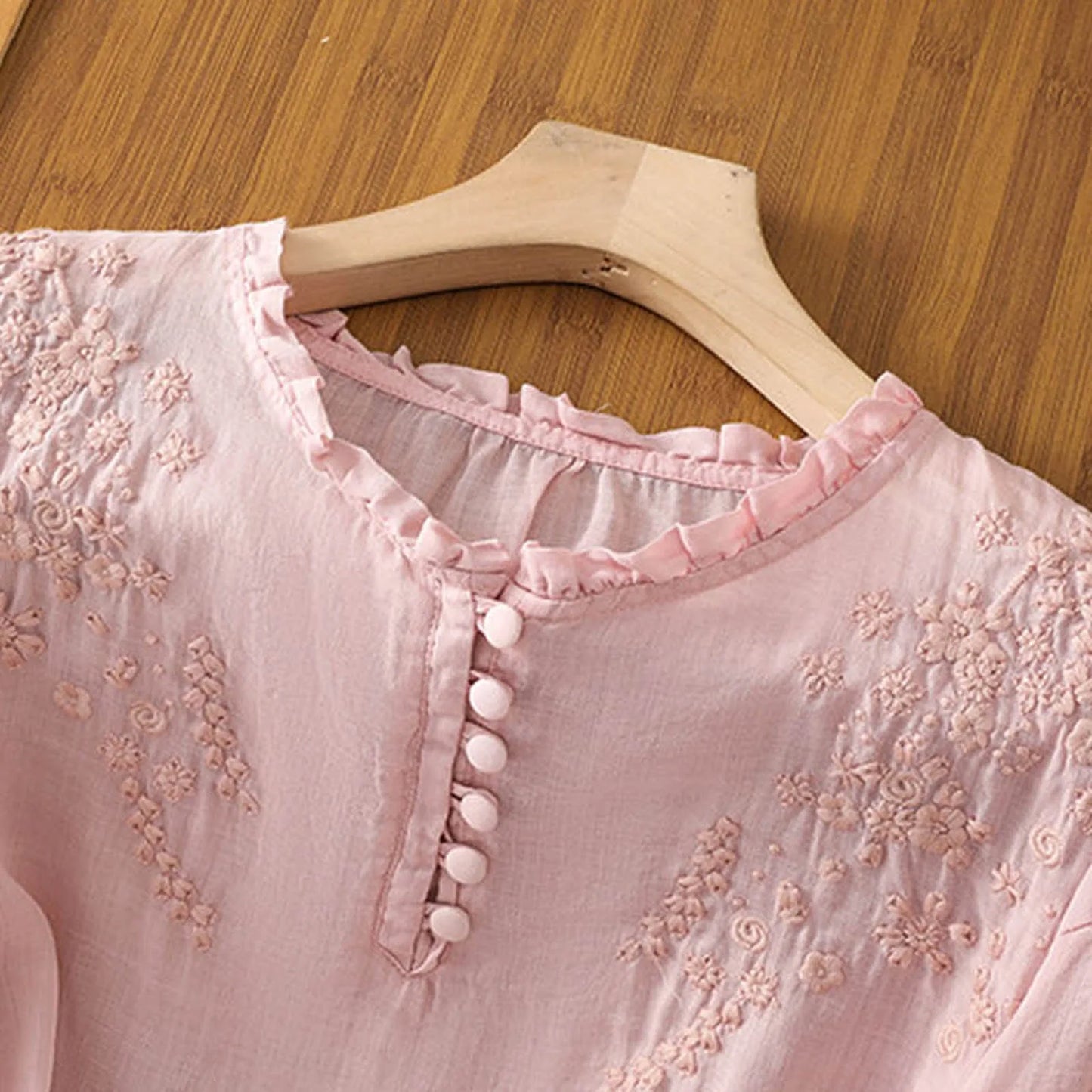 Ariette | Women's Embroidered Relaxed-Fit Blouse