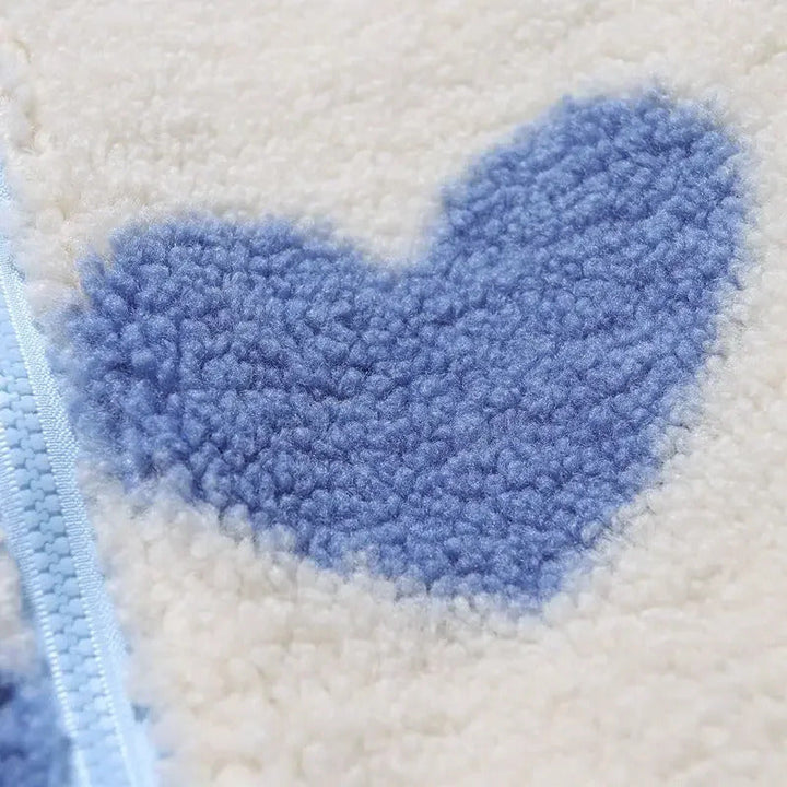 Radana | Dwustronna kurtka zimowa z serduszkami