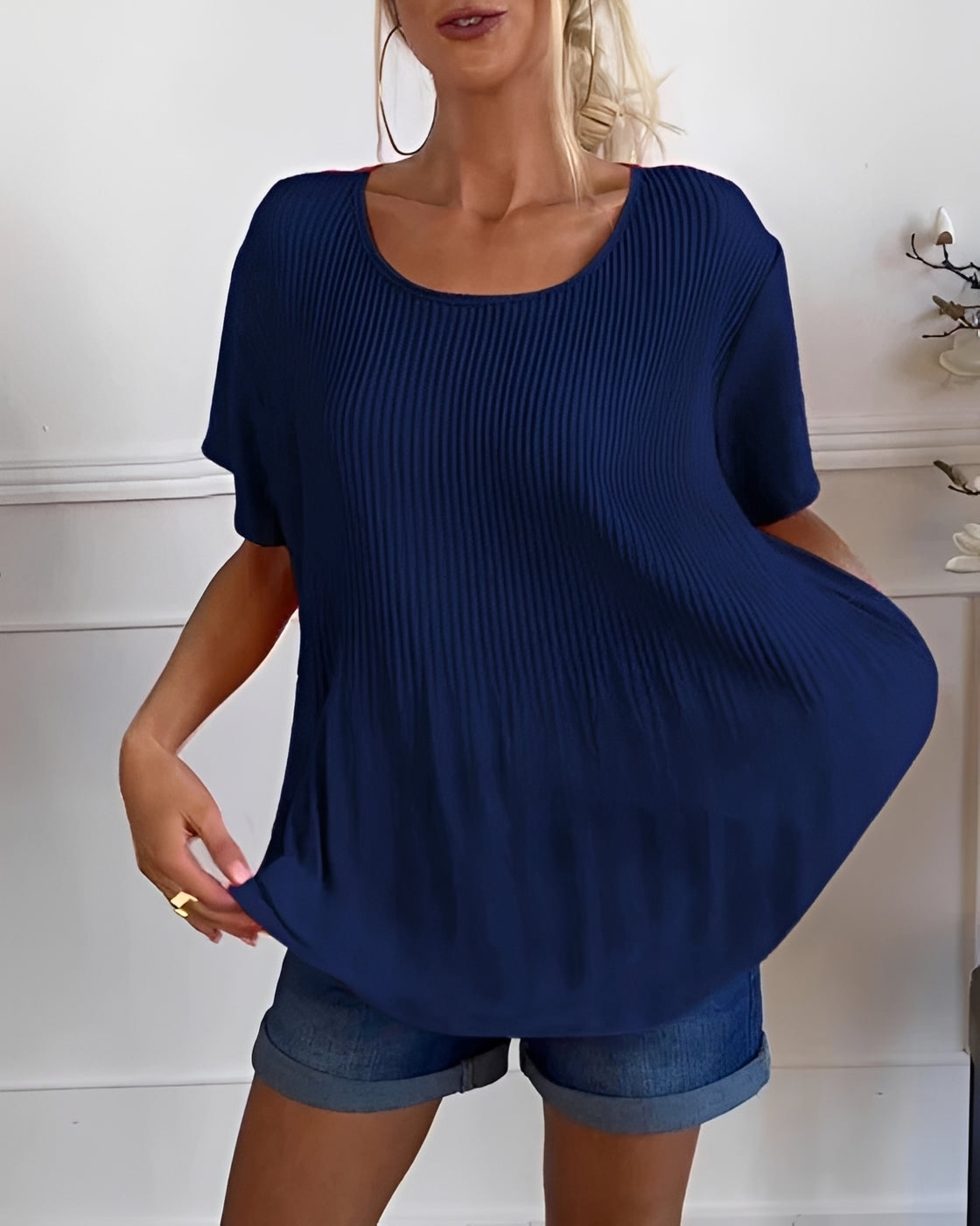 Caelisse | Women's Pleated Oversized Summer Top