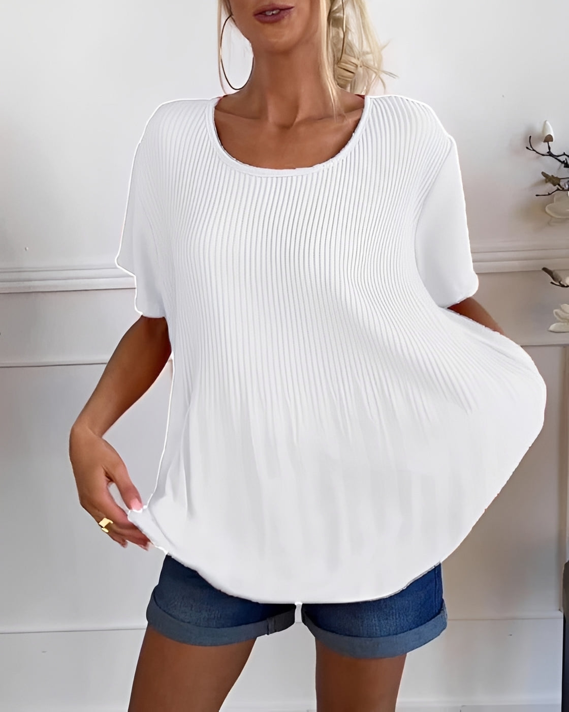 Caelisse | Women's Pleated Oversized Summer Top