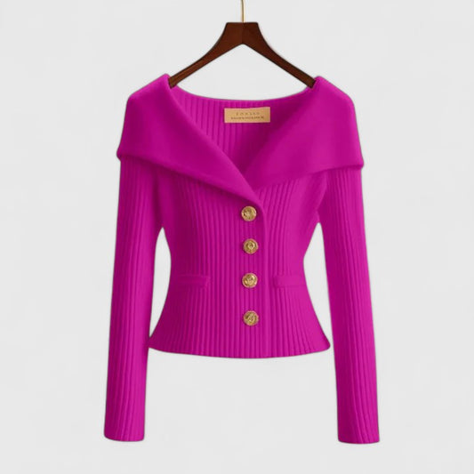 Évelyne | Knit Button Front Cardigan