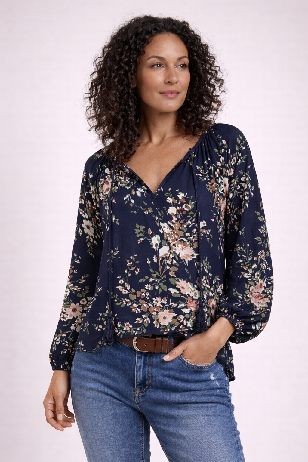 Velina Boho Blouse – Ocean Bloom
