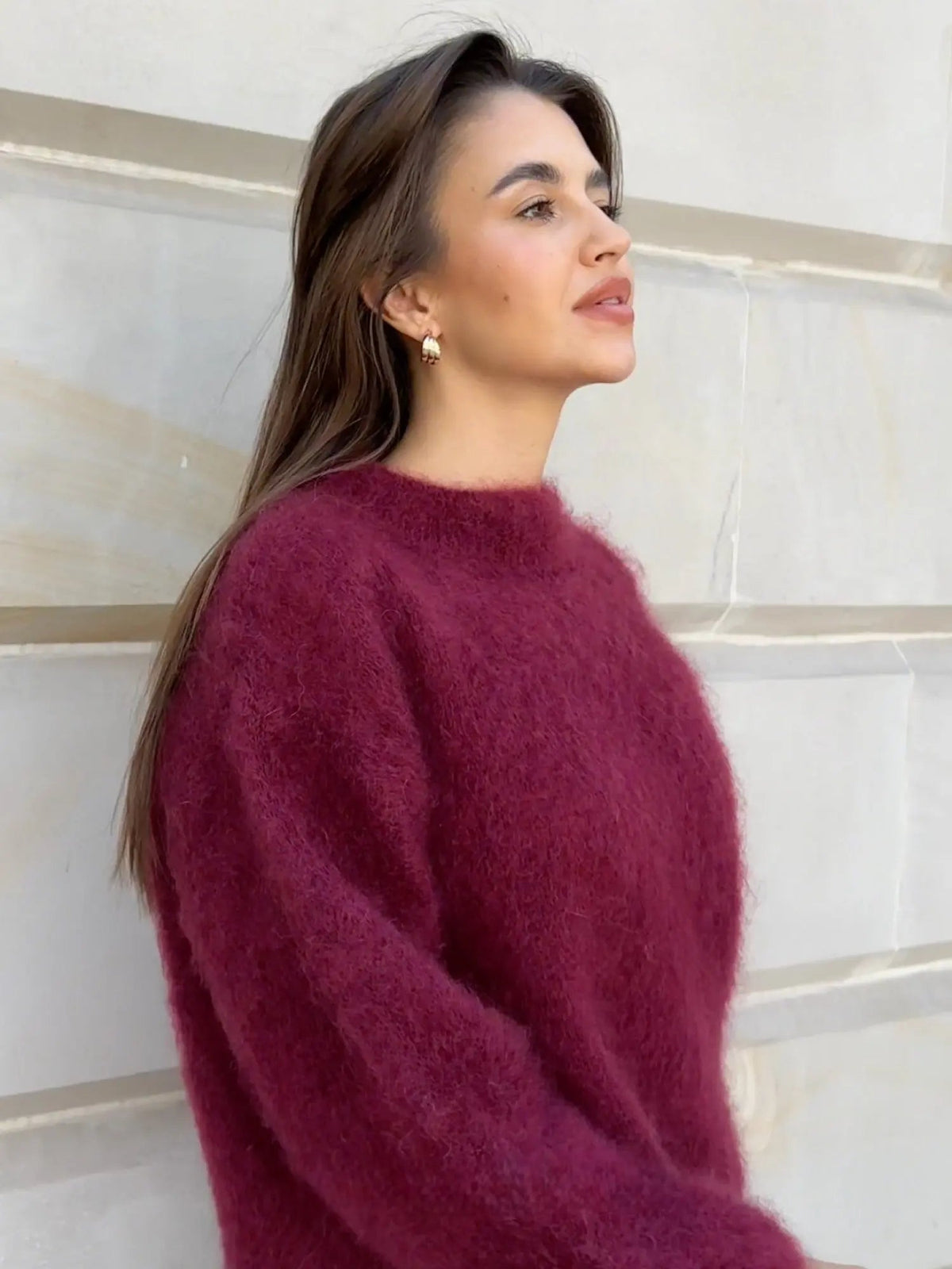Women's Mohair-Blend Relaxed Knit Jumper