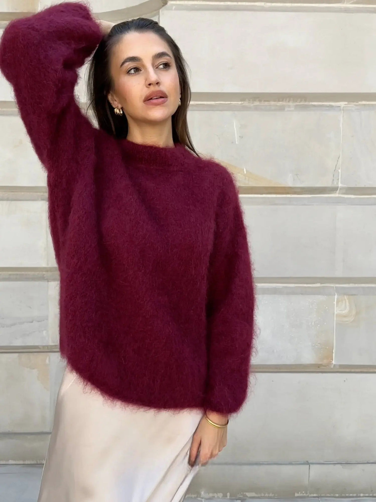 Women's Mohair-Blend Relaxed Knit Jumper