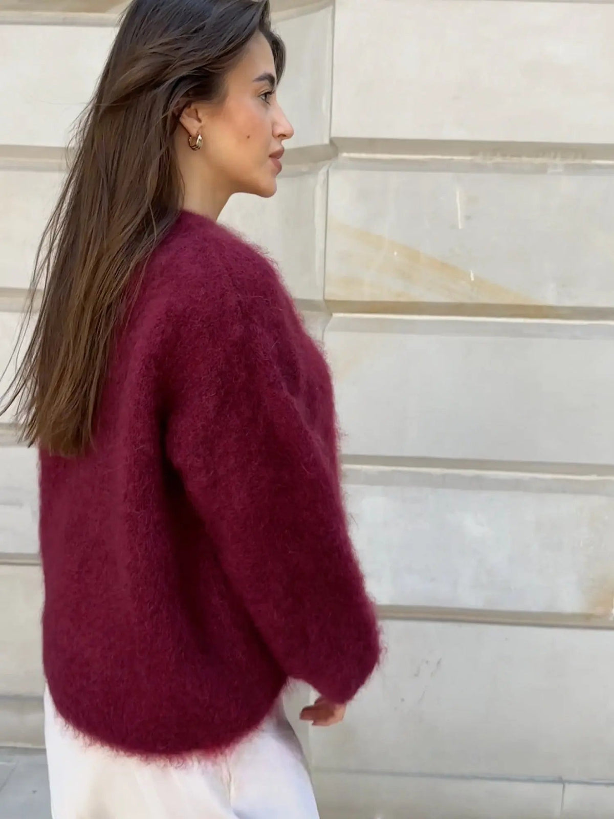 Women's Mohair-Blend Relaxed Knit Jumper