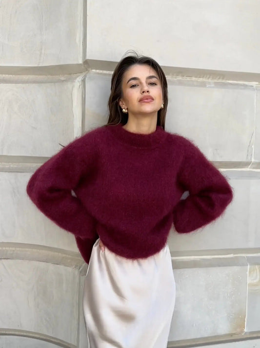 Women's Mohair-Blend Relaxed Knit Jumper