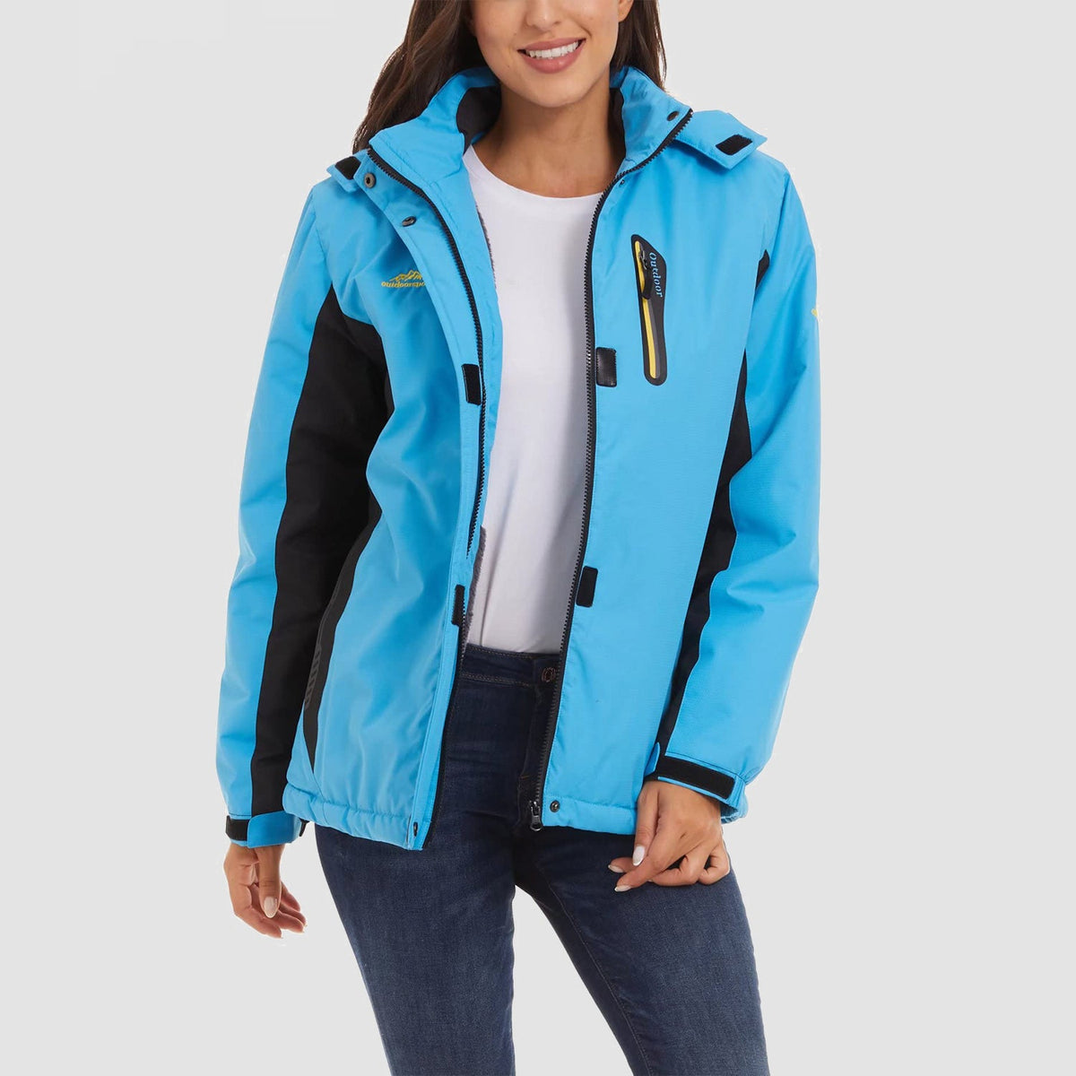 Gwendolyn | Women's Fleece-Lined Ski Jacket with Hood, Water-Resistant