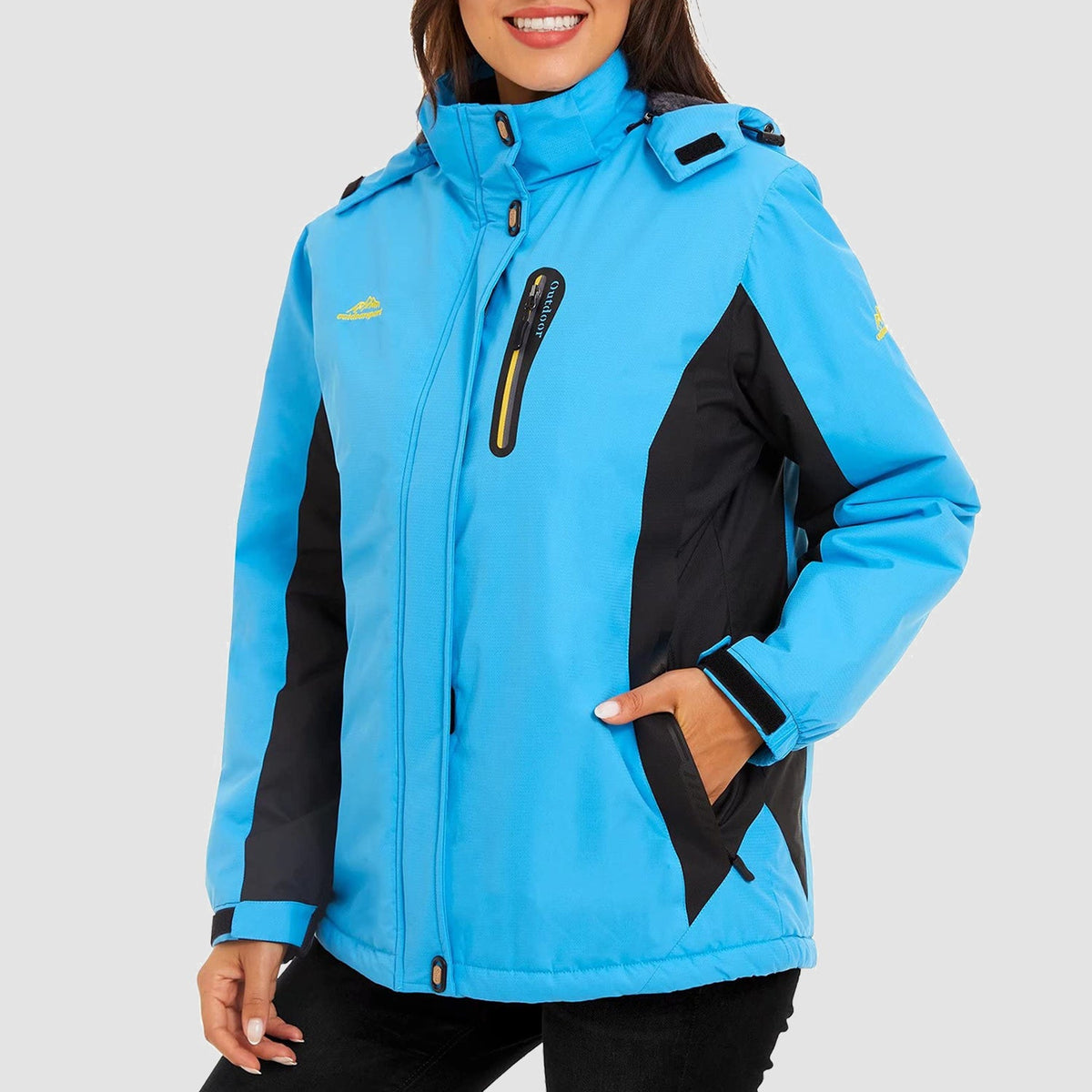 Gwendolyn | Women's Fleece-Lined Ski Jacket with Hood, Water-Resistant