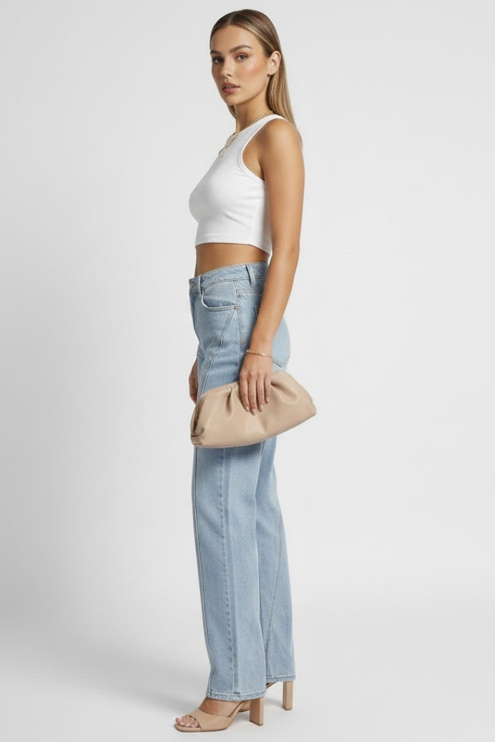 Céleste | Women's High Waist Straight Leg Jeans