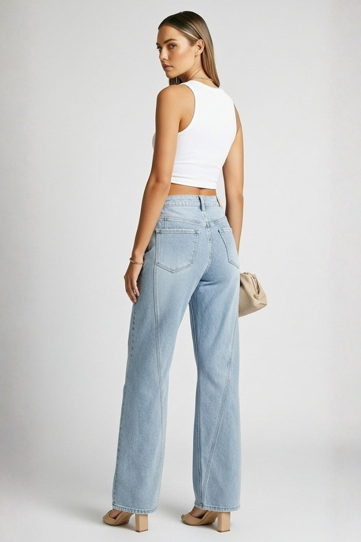 Céleste | Women's High Waist Straight Leg Jeans
