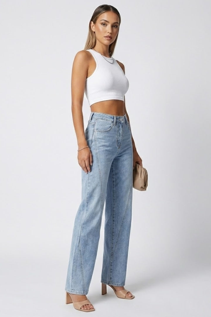 Céleste | Women's High Waist Straight Leg Jeans