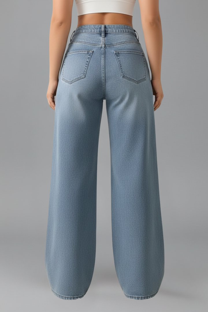 Camille | High Rise Wide Leg Denim Jeans for Women