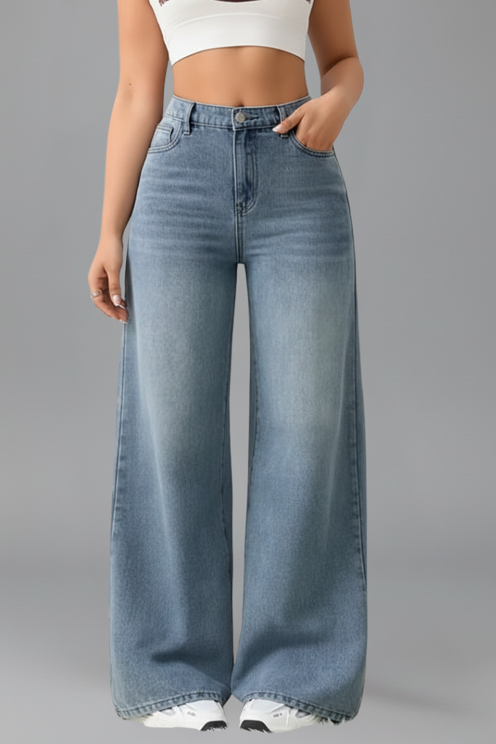 Camille | High Rise Wide Leg Denim Jeans for Women