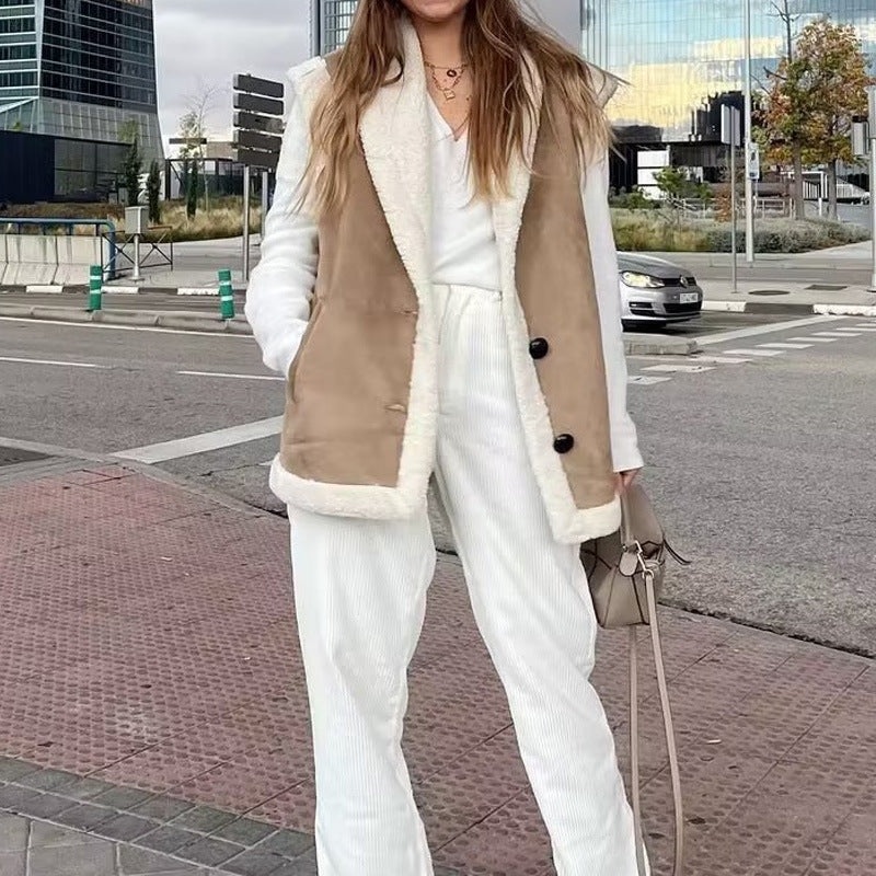Seraphina | Faux Fur Button Vest