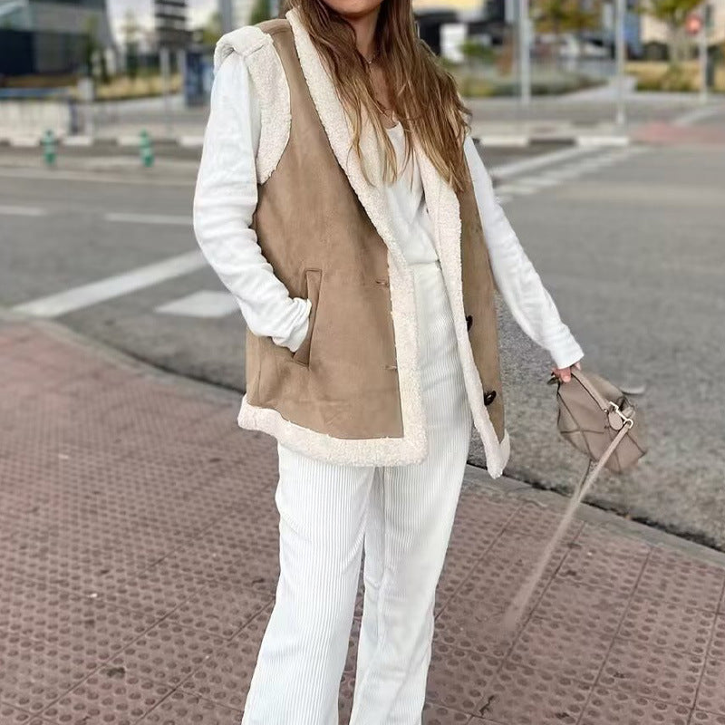 Seraphina | Faux Fur Button Vest