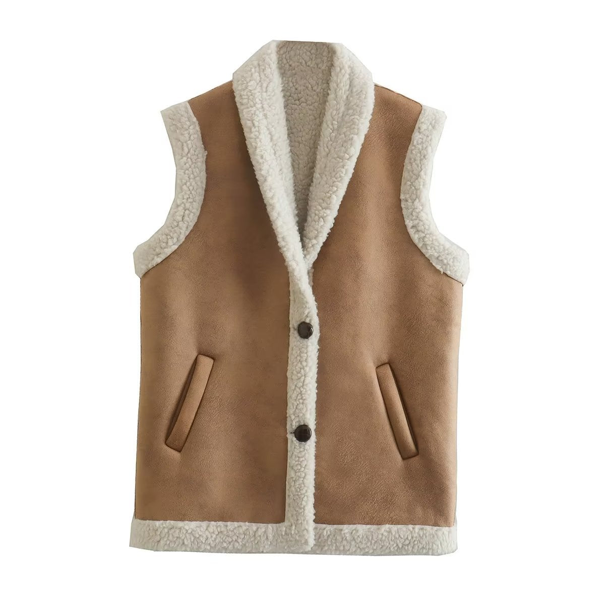Seraphina | Faux Fur Button Vest