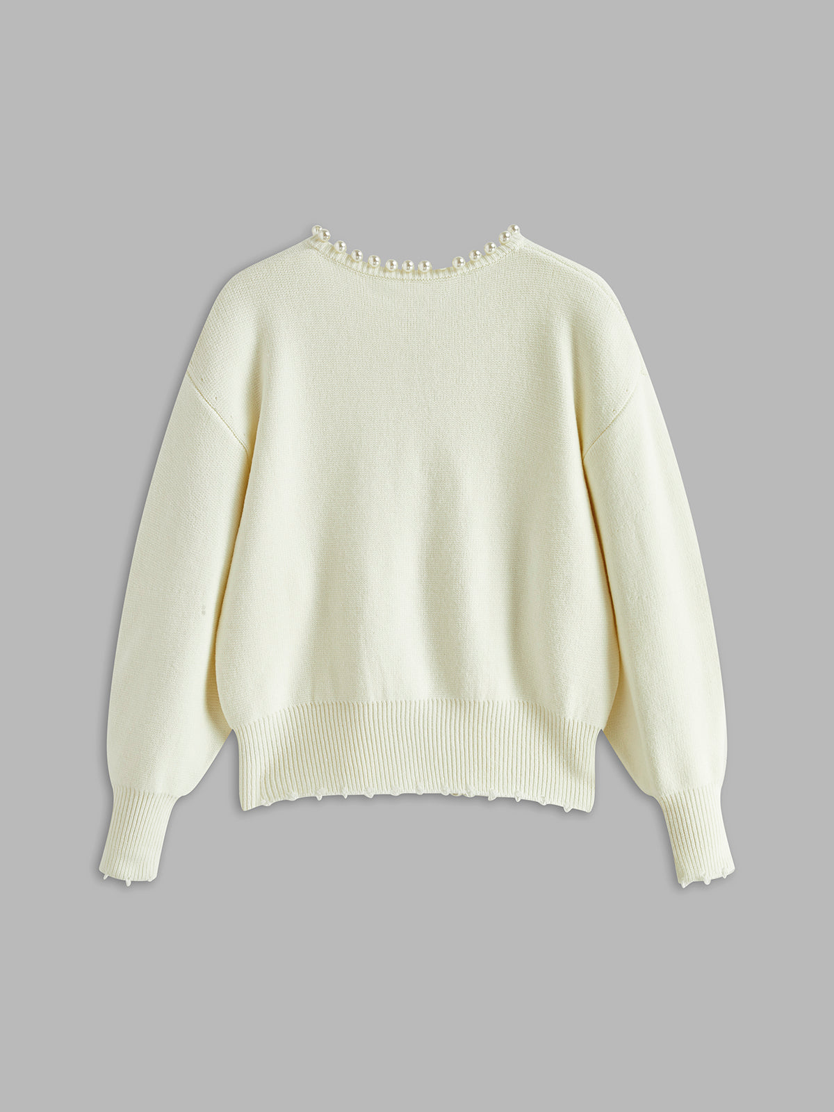 Leonora | Women's Beaded Open-Front Knit Cardigan