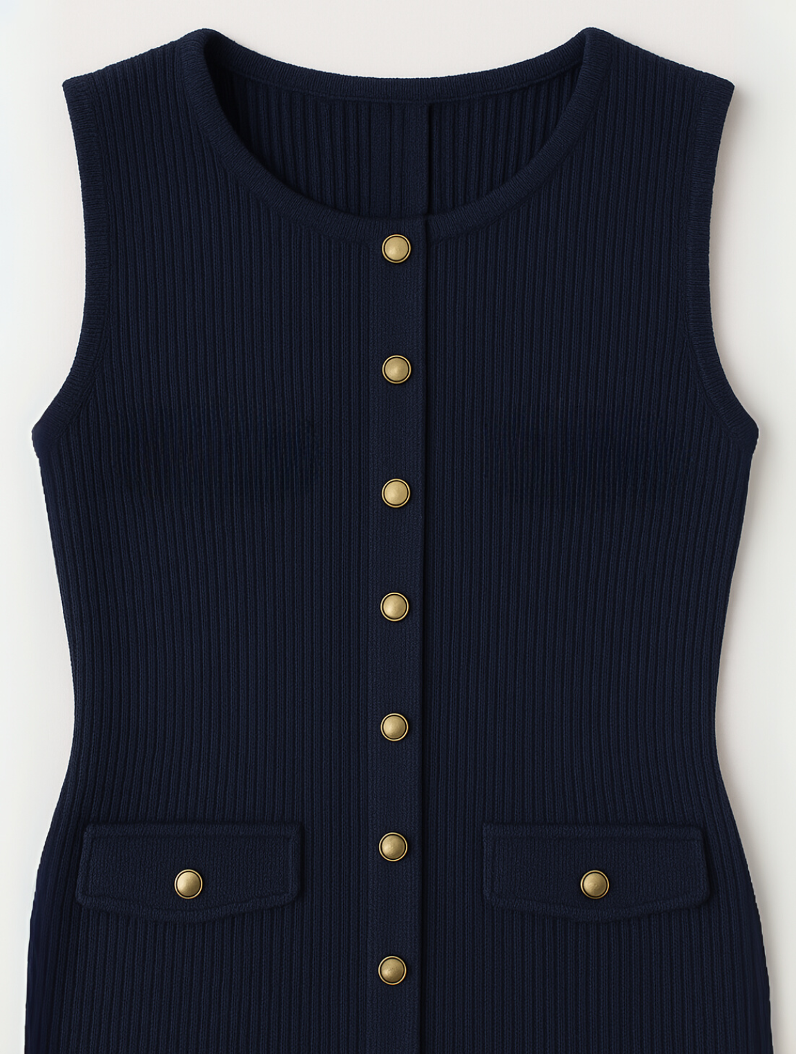 Adeline | Women's Ribbed Knit Button-Front Maxi Party Dress