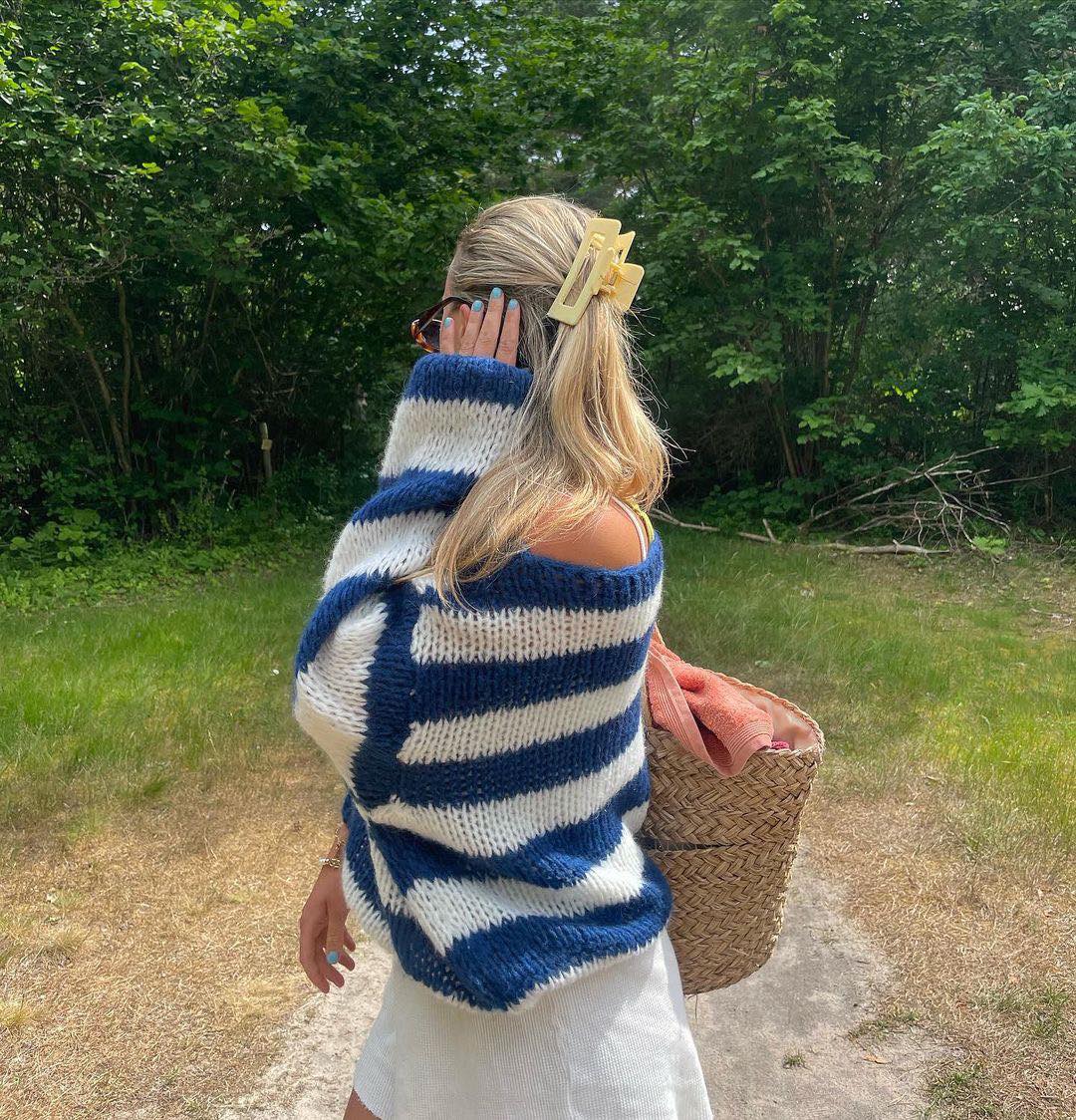 Esméralde | Women's Oversized Striped Knit Jumper