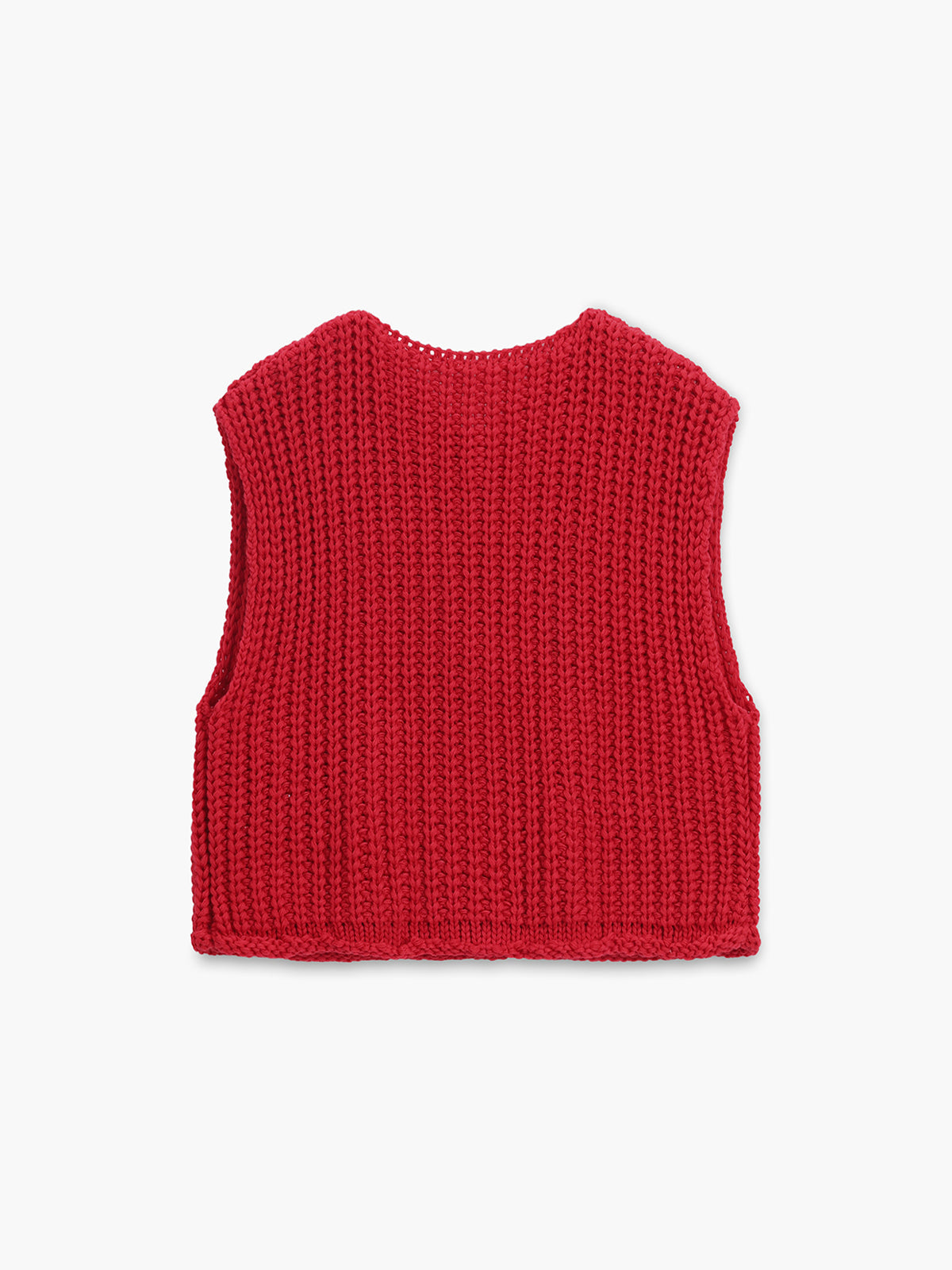 Isalisse | Women's Cropped Knitted Button Vest