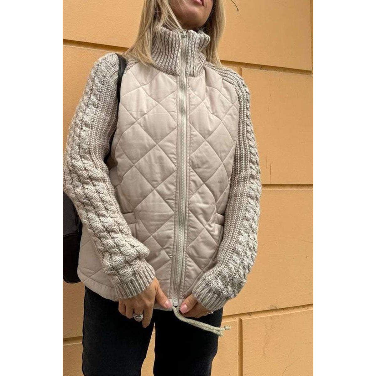 Mirevane | Women's Quilted Knit Zip-Up Jacket