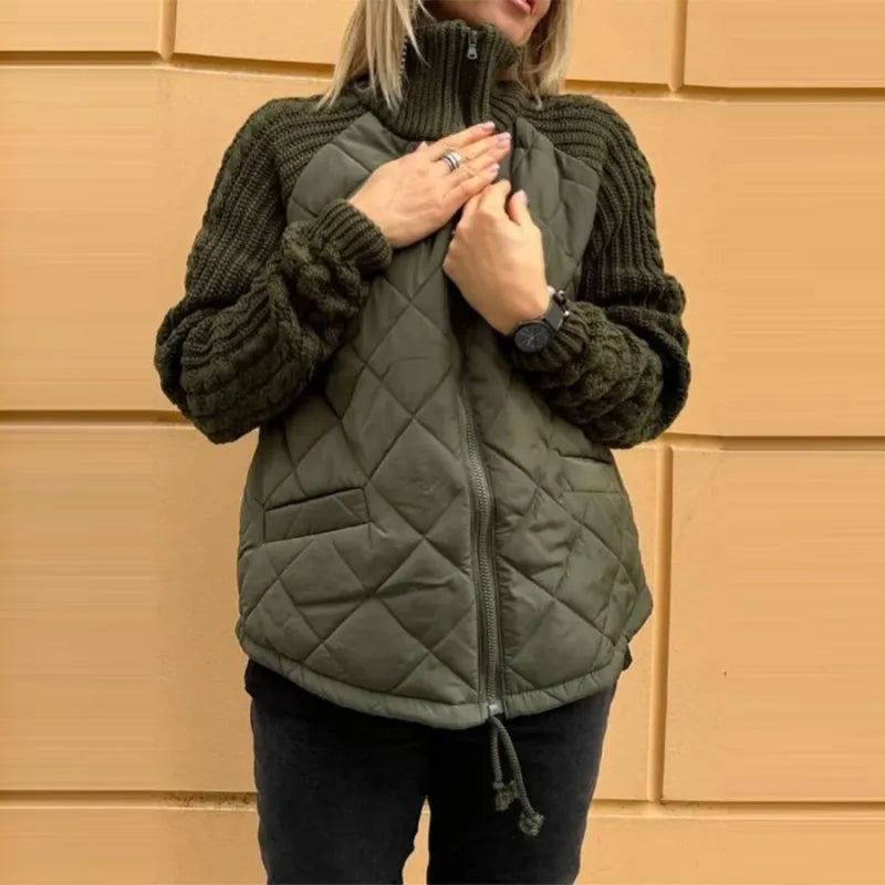Mirevane | Women's Quilted Knit Zip-Up Jacket