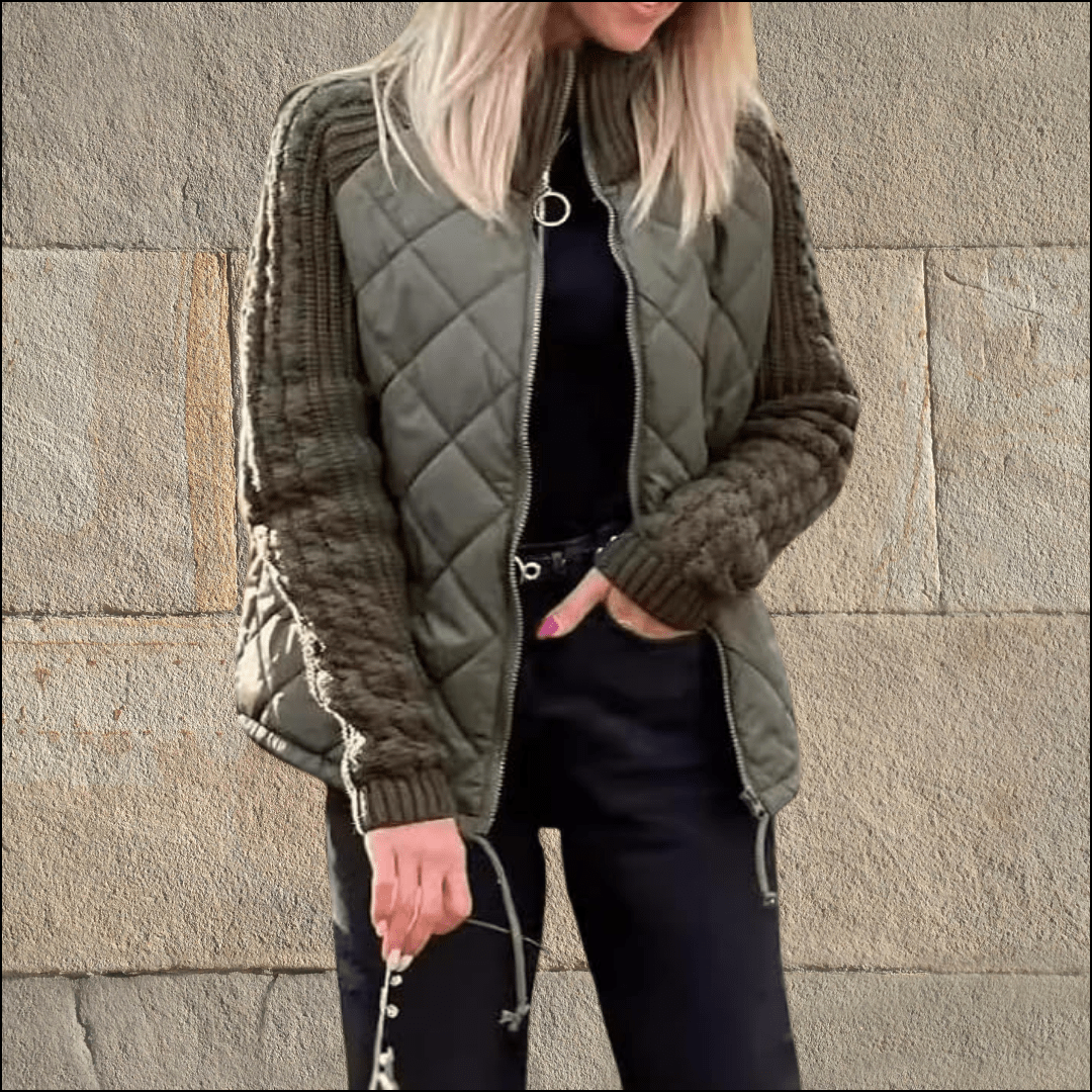 Mirevane | Women's Quilted Knit Zip-Up Jacket