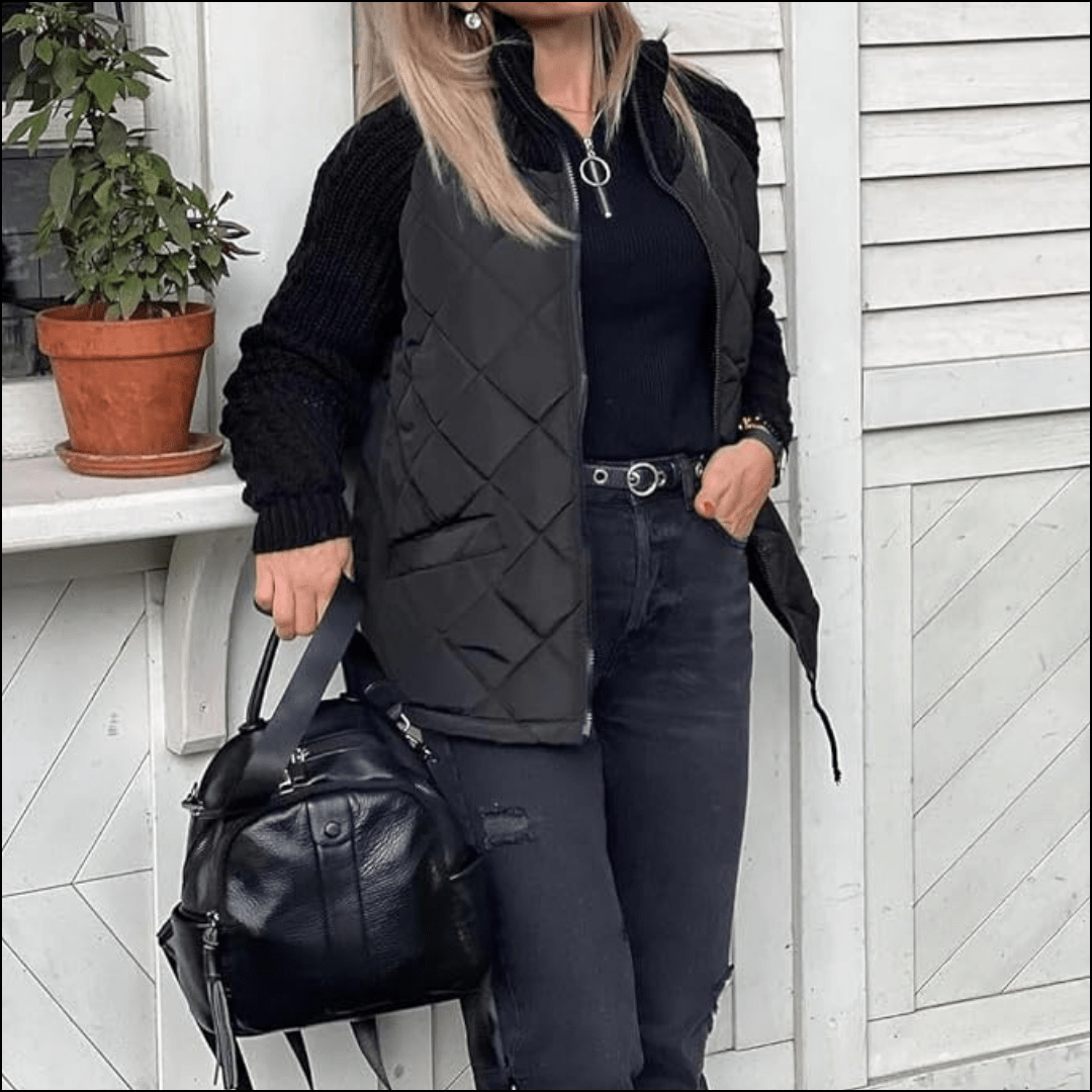 Mirevane | Women's Quilted Knit Zip-Up Jacket