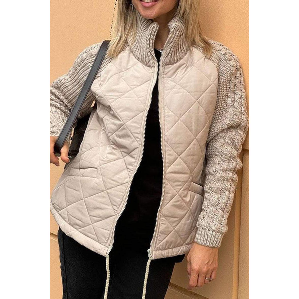 Mirevane | Women's Quilted Knit Zip-Up Jacket