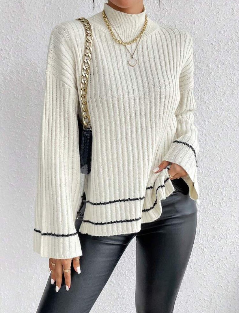 Élodette | Women's Ribbed Mock Neck Jumper