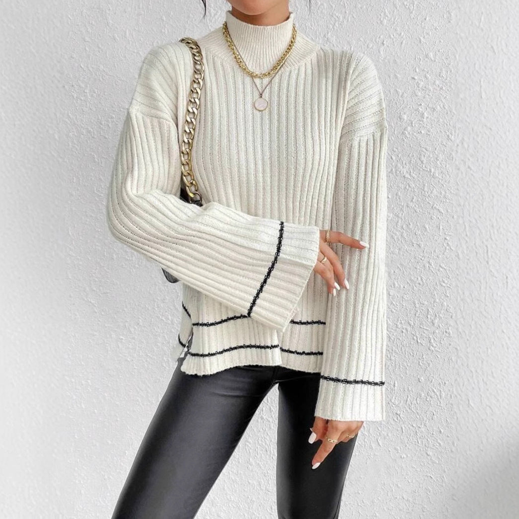 Élodette | Women's Ribbed Mock Neck Jumper