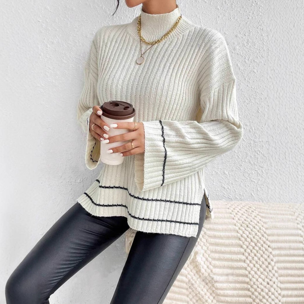 Élodette | Women's Ribbed Mock Neck Jumper