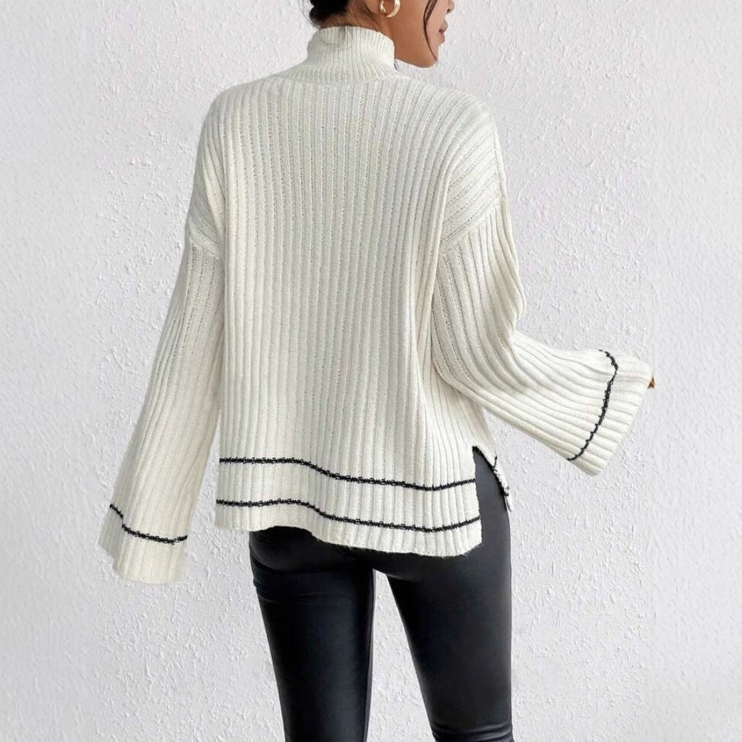 Élodette | Women's Ribbed Mock Neck Jumper