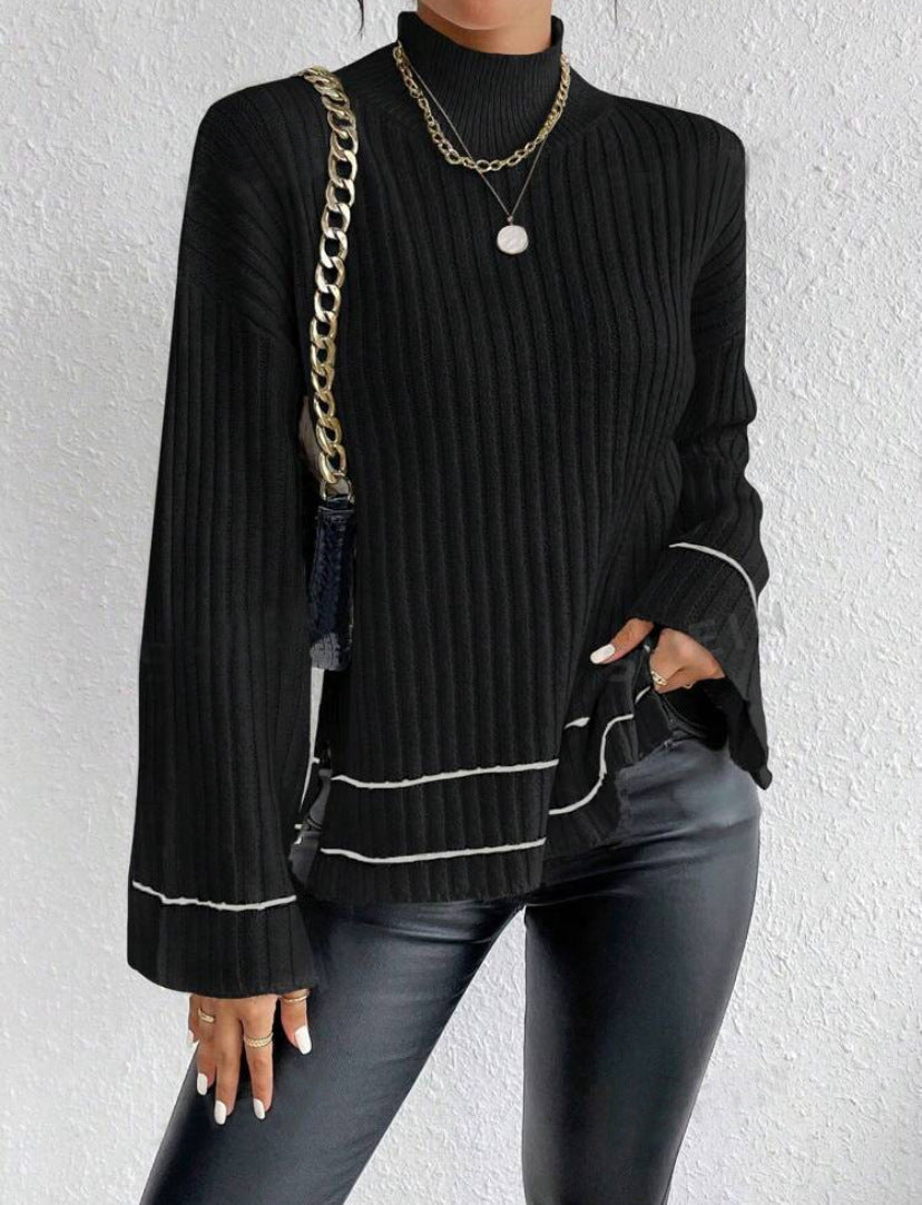 Élodette | Women's Ribbed Mock Neck Jumper