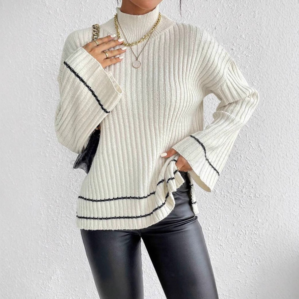Élodette | Women's Ribbed Mock Neck Jumper