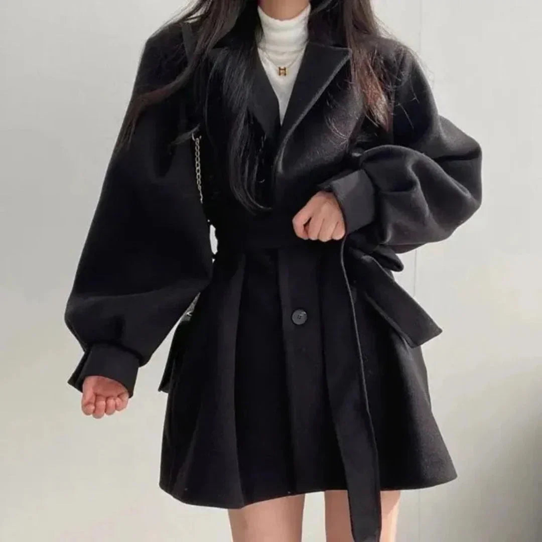 Maëlys | Women's Oversized Puff-Sleeve Belted Trench Coat