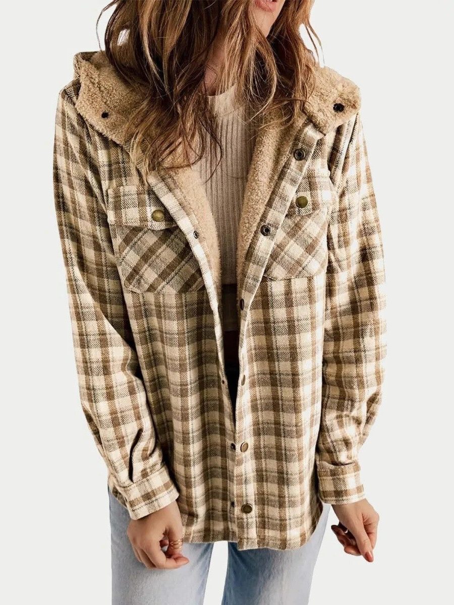 Nerissa | Women's Oversized Hooded Check Shacket