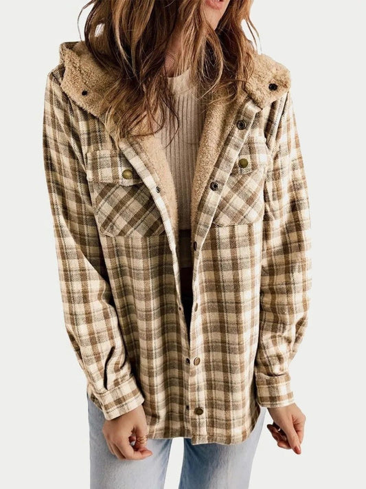 Nerissa | Women's Oversized Hooded Check Shacket