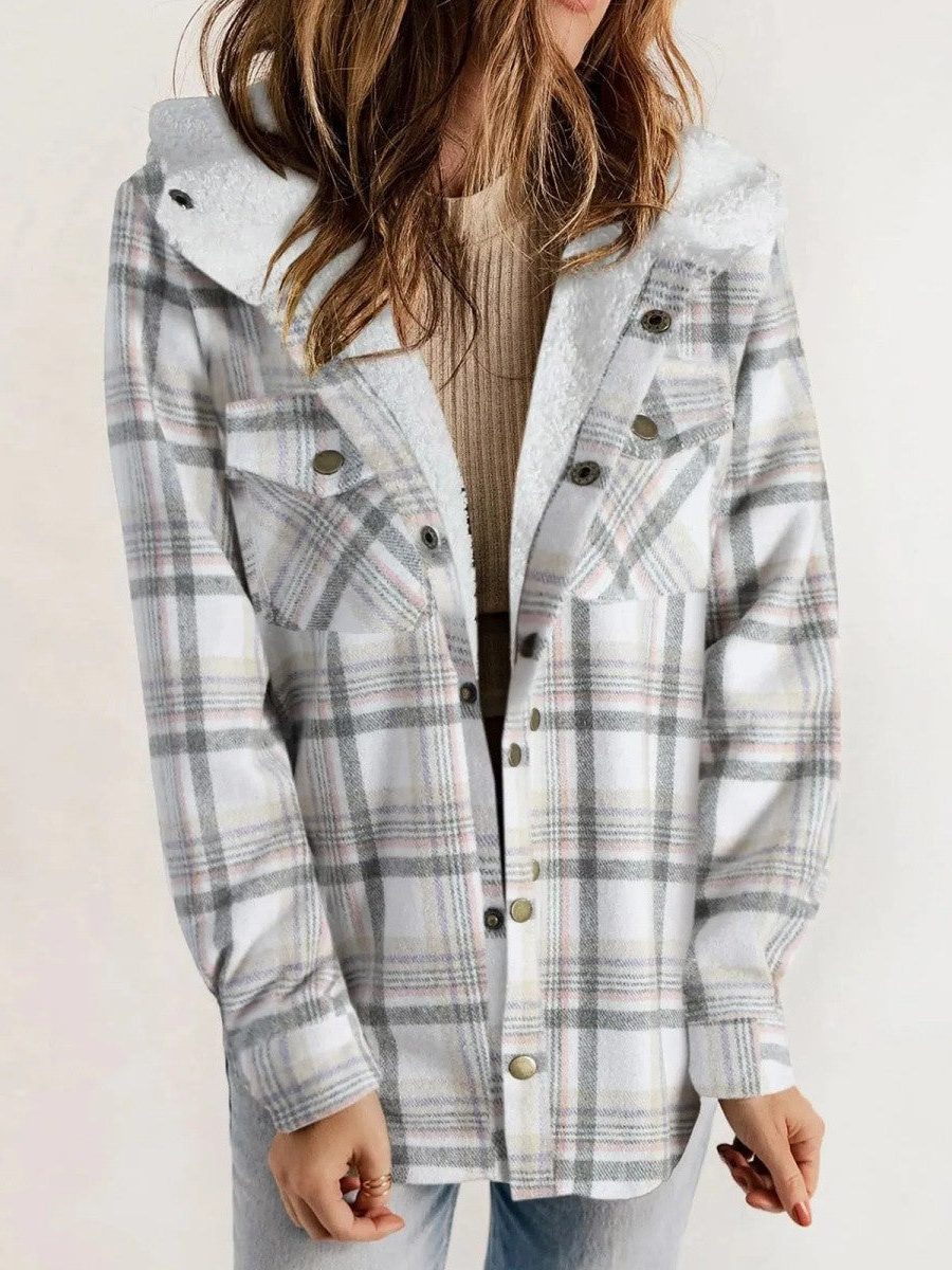 Nerissa | Women's Oversized Hooded Check Shacket