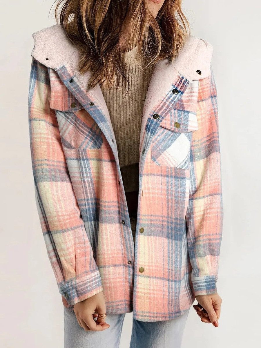Nerissa | Women's Oversized Hooded Check Shacket