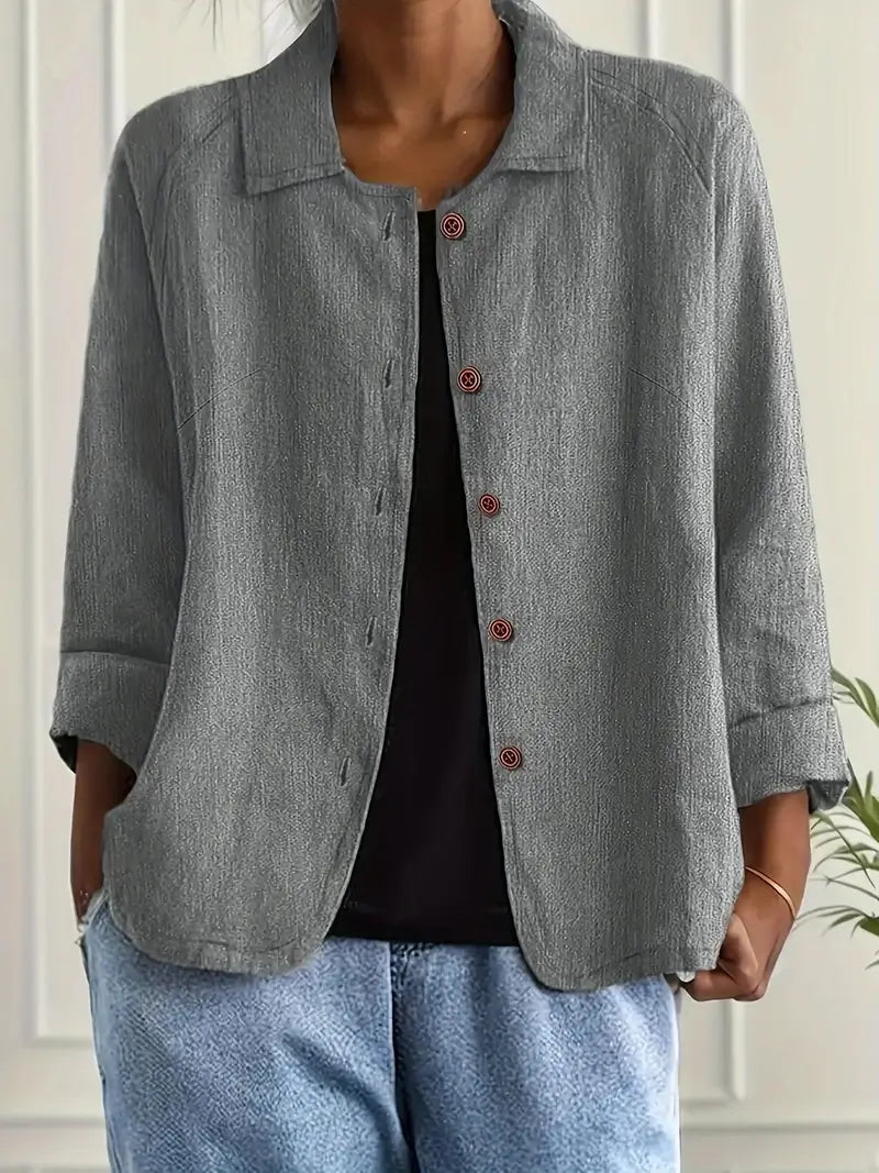 Elowenne | Women's Relaxed Button-Front Blouse