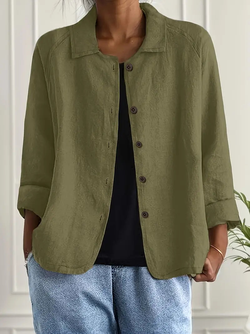Elowenne | Women's Relaxed Button-Front Blouse