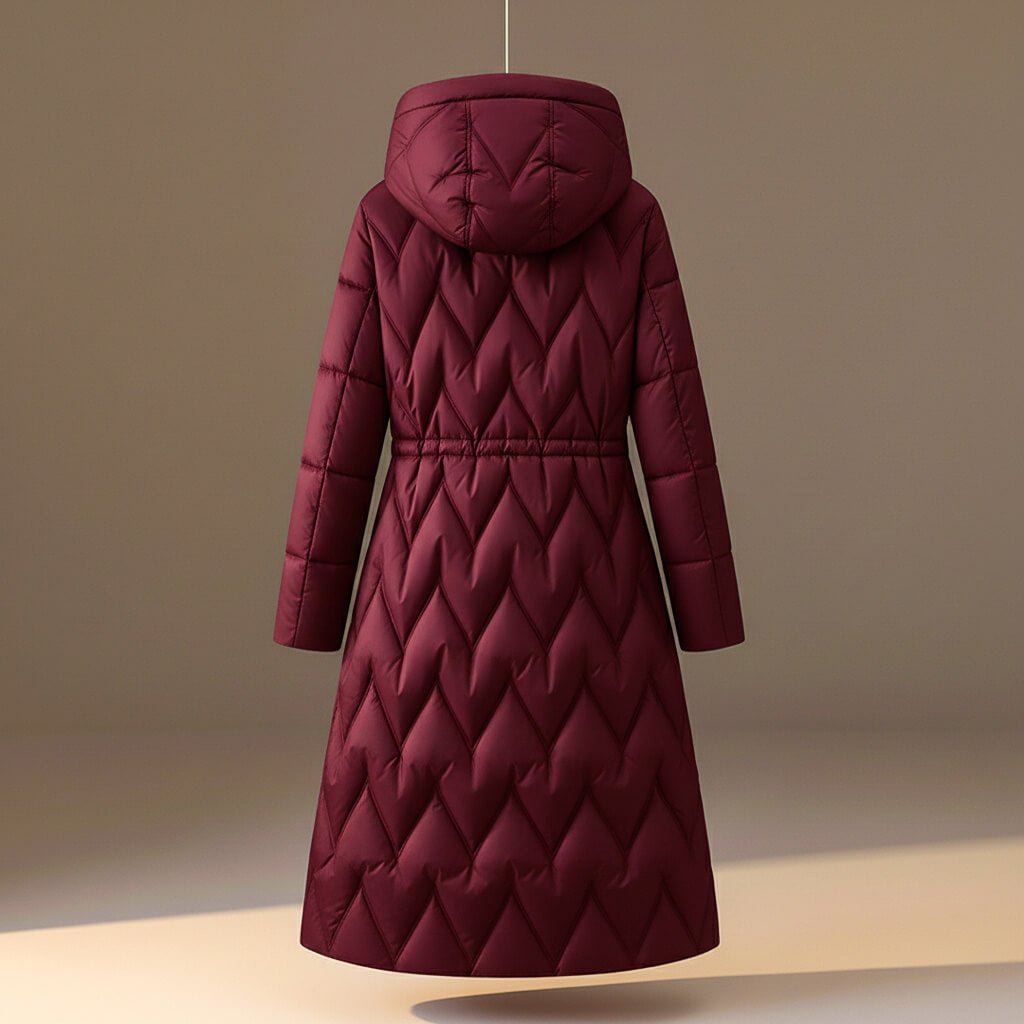 Women's Longline Quilted Cinched-Waist Puffer Coat | Winter